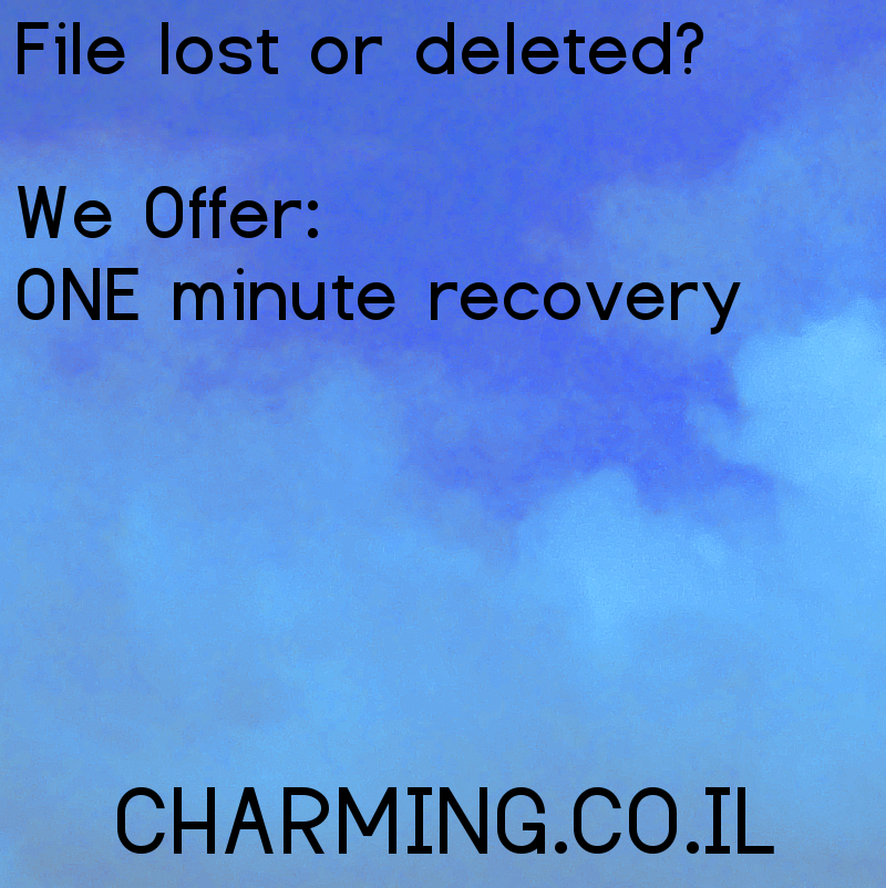 File lost or deleted? ONE minute recovery